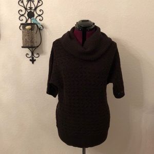Brown cowl neck shirt
